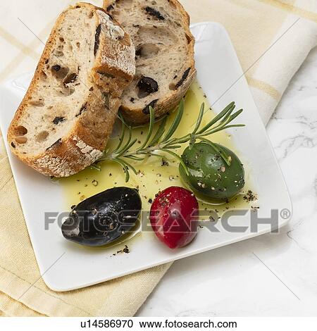 Appetiser of bread and olives View Large Photo Image Stock Image - Appetiser of bread and olives. Fotosearch