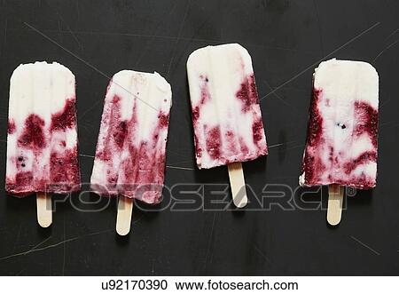 Stock Image - Berry ice creams. Fotosearch