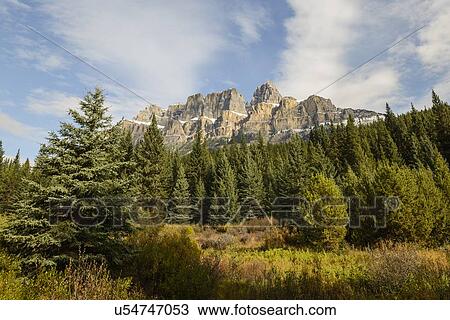 Stock Image - Canada, Alberta, Banff, Scenic view of mountains. Fotosearch