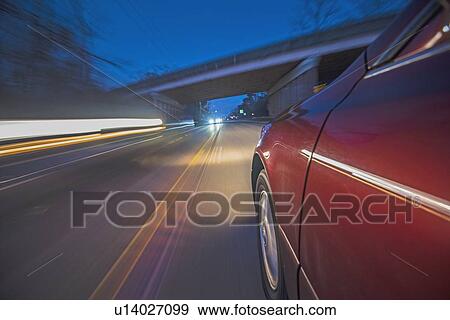 Stock Photo - Car on highway. Fotosearch