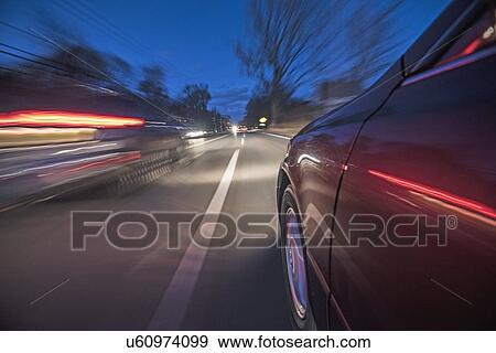 Stock Photo - Car on highway. Fotosearch