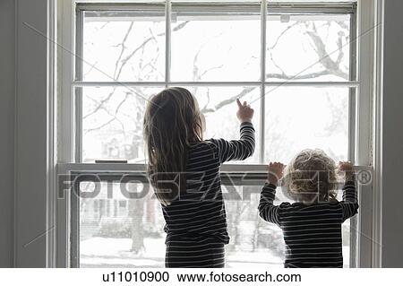 Children by window View Large Photo Image Stock Image - Children by window. Fotosearch