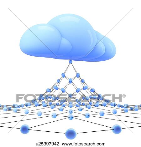 Stock Image - Cloud technology, conceptual illustration.. Fotosearch