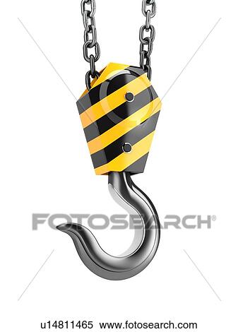 Stock Photography - Crane hook, illustration.. Fotosearch