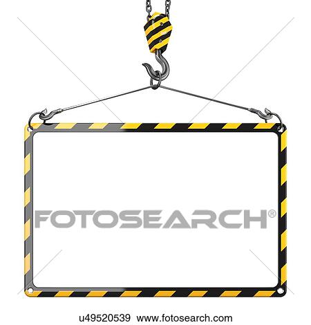 Stock Photo - Crane hook with empty frame, illustration.. Fotosearch