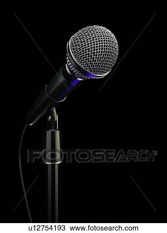 Microphone, illustration. View Large Photo Image Stock Image - Microphone, illustration.. Fotosearch