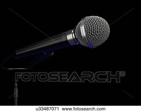 Stock Image - Microphone, illustration.. Fotosearch