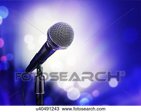 Microphone, illustration. View Large Photo Image Stock Image - Microphone, illustration.. Fotosearch