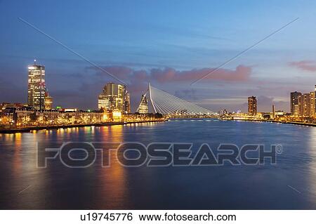 Netherlands, Rotterdam, Cityscape at sunrise View Large Photo Image Stock Photograph - Netherlands, Rotterdam, Cityscape at sunrise. Fotosearch