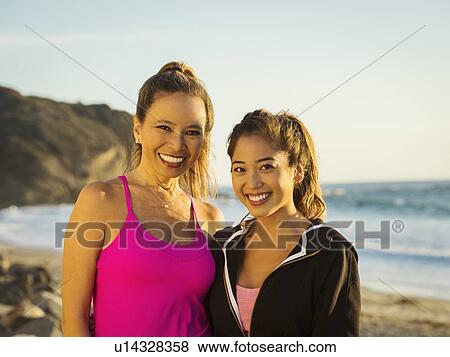 Portrait of mother and daughter View Large Photo Image Stock Photo - Portrait of mother and daughter. Fotosearch