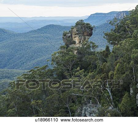 Stock Image - Rock in Blue Mountains National Park. Fotosearch
