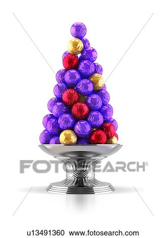 Sweets wrapped in foil on silver tray, illustration. View Large Photo Image Stock Image - Sweets wrapped in foil on silver tray, illustration.. Fotosearch