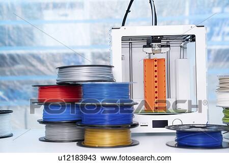 Stock Image - 3D printing.. Fotosearch