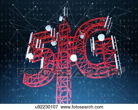 5G wireless communication technology concept. 3D illustration. View Large Photo Image Stock Photo - 5G wireless communication technology concept. 3D illustration.. Fotosearch