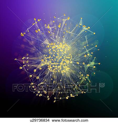 Picture - Abstract geometric structure, illustration.. Fotosearch