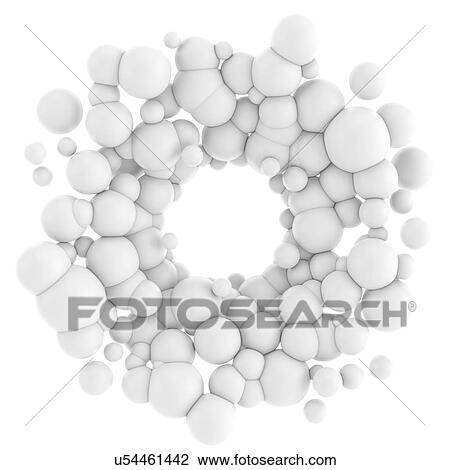 Stock Image - Abstract molecular structure, illustration.. Fotosearch
