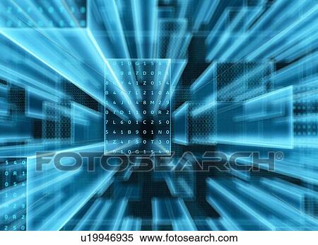Stock Photography - Abstract technology background. Blockchain concept. 3d illustration.. Fotosearch