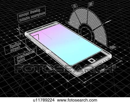 Abstract three-dimensional sketch of a foldable smartphone on black chalk board. 3d illustration. View Large Photo Image Picture - Abstract three-dimensional sketch of a foldable smartphone on black chalk board. 3d illustration.. Fotosearch