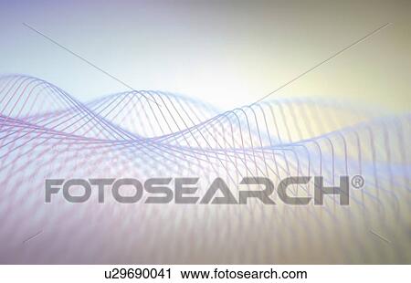 Stock Image - Abstract wavy lines and patterns, illustration.. Fotosearch