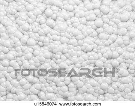 Picture - Abstract white bubble background. 3D illustration of a foam texture.. Fotosearch