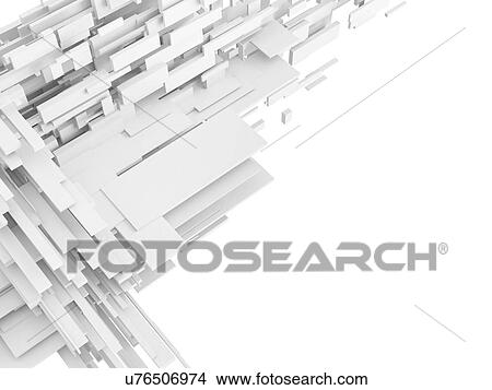 Abstract white geometric background. Array of a boxes in space. 3D Illustration. View Large Photo Image Picture - Abstract white geometric background. Array of a boxes in space. 3D Illustration.. Fotosearch