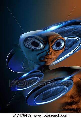 Stock Photo - Alien's head, illustration.. Fotosearch