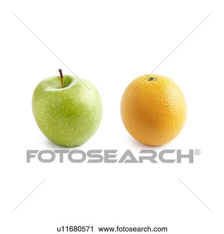 Apple and orange against white background. View Large Photo Image Stock Image - Apple and orange against white background.. Fotosearch