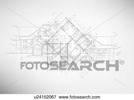Architectural plans, illustration. View Large Photo Image Stock Photo - Architectural plans, illustration.. Fotosearch