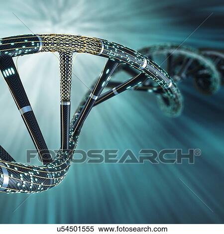 Stock Photography - Artificial DNA molecule, illustration.. Fotosearch