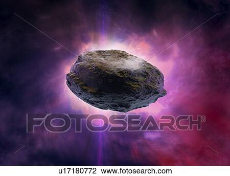 Stock Image - Asteroid, illustration.. Fotosearch