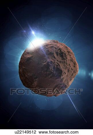 Asteroid, illustration. View Large Photo Image Stock Image - Asteroid, illustration.. Fotosearch