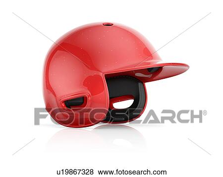 Stock Photo - Baseball helmet, illustration.. Fotosearch