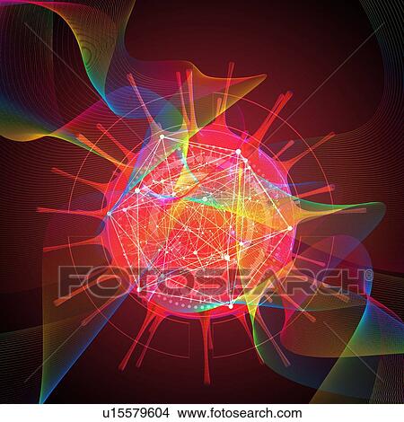 Picture - Bird flu virus, illustration.. Fotosearch
