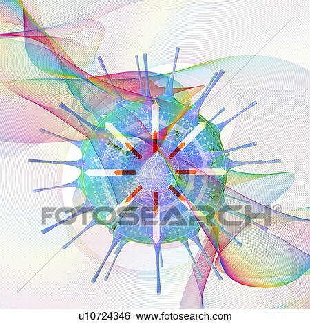 Stock Photograph - Bird flu virus, illustration.. Fotosearch