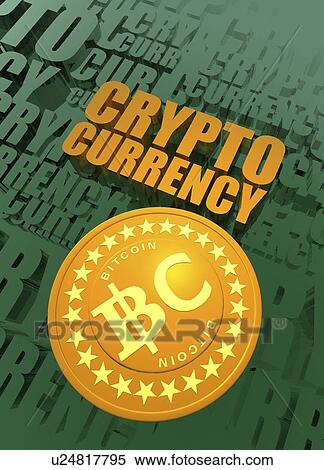 Stock Photography - Bitcoin and crypto currency, illustration.. Fotosearch