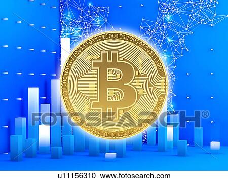 Bitcoin on financial growth chart background. 3d illustration. View Large Photo Image Stock Image - Bitcoin on financial growth chart background. 3d illustration.. Fotosearch