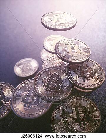 Bitcoins, illustration. View Large Photo Image Picture - Bitcoins, illustration.. Fotosearch