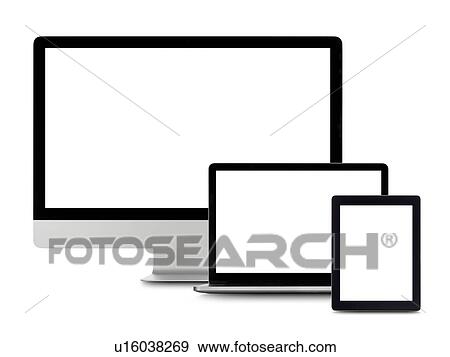 Blank digital device screens. View Large Photo Image Stock Photo - Blank digital device screens.. Fotosearch