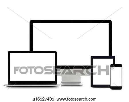 Stock Photography - Blank digital device screens.. Fotosearch