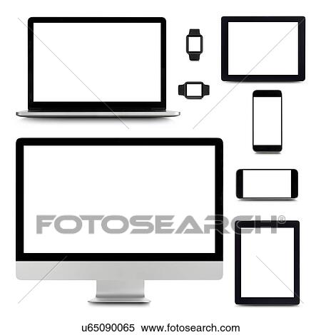 Stock Photography - Blank digital device screens.. Fotosearch