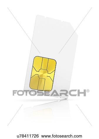 Stock Photograph - Blank Mini-SIM card, illustration.. Fotosearch