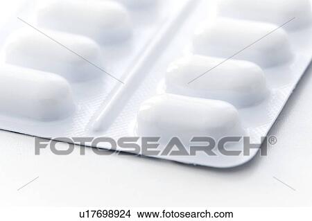 Blister pack of tablets, close up. View Large Photo Image Picture - Blister pack of tablets, close up.. Fotosearch
