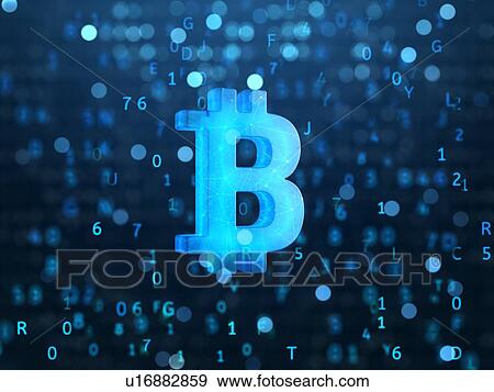 Blue glowing bitcoin symbol on digital screen background. 3d illustration. View Large Photo Image Stock Photo - Blue glowing bitcoin symbol on digital screen background. 3d illustration.. Fotosearch