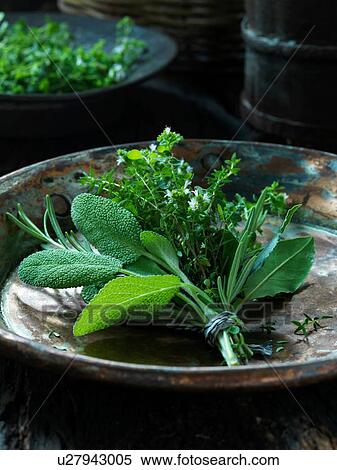 Bouquet Garni fresh herbs View Large Photo Image Stock Photography - Bouquet Garni fresh herbs. Fotosearch