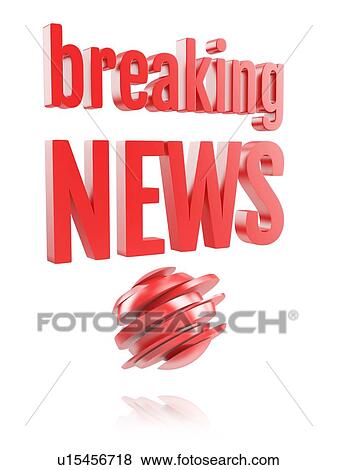 Breaking news logo, illustration. View Large Photo Image Stock Photo - Breaking news logo, illustration.. Fotosearch