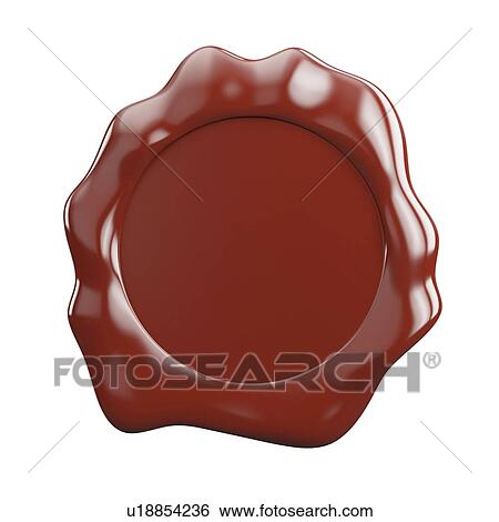 Stock Photograph - Brown wax seal, illustration.. Fotosearch