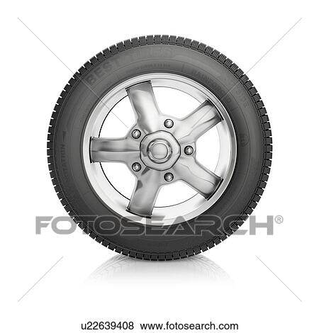 Stock Photo - Car wheel, illustration.. Fotosearch
