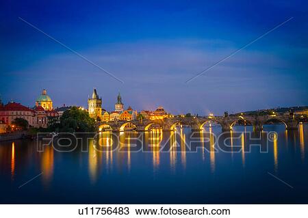 Charles Bridge, Prague, Czech Republic View Large Photo Image Stock Image - Charles Bridge, Prague, Czech Republic. Fotosearch