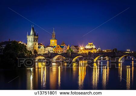 Charles Bridge, Prague, Czech Republic View Large Photo Image Stock Image - Charles Bridge, Prague, Czech Republic. Fotosearch