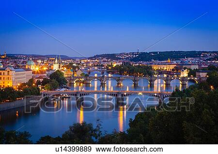 Stock Photo - Charles Bridge, Prague, Czech Republic. Fotosearch